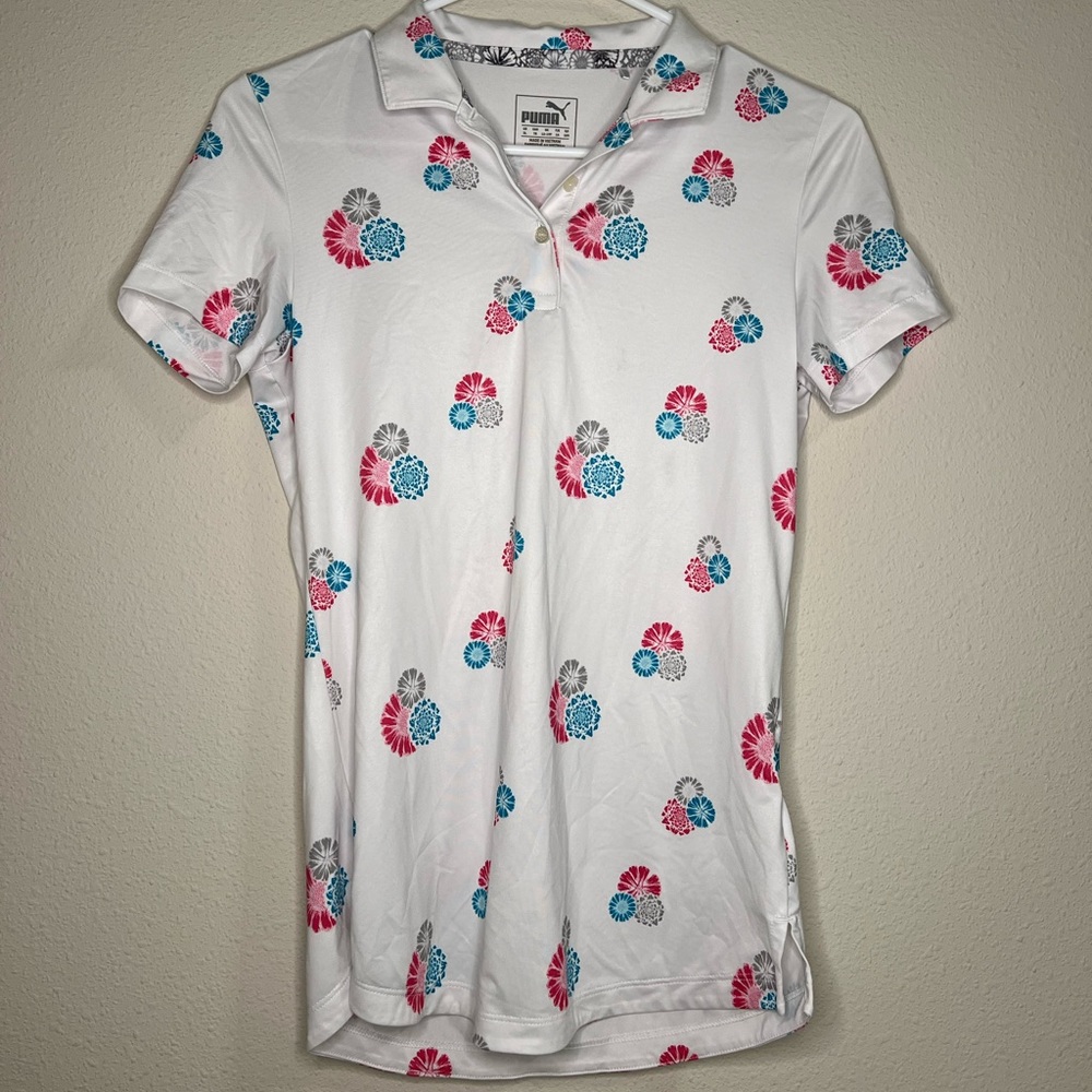 Women’s flower golf-shirt